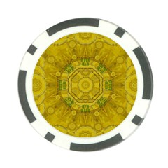 Sunshine Feathers And Fauna Ornate Poker Chip Card Guard by pepitasart