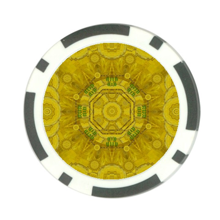 Sunshine Feathers And Fauna Ornate Poker Chip Card Guard