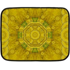 Sunshine Feathers And Fauna Ornate Double Sided Fleece Blanket (mini)  by pepitasart