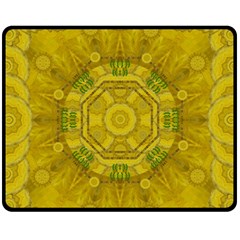 Sunshine Feathers And Fauna Ornate Fleece Blanket (medium)  by pepitasart