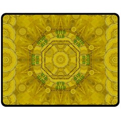 Sunshine Feathers And Fauna Ornate Double Sided Fleece Blanket (medium)  by pepitasart