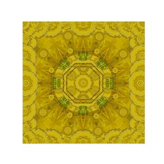 Sunshine Feathers And Fauna Ornate Small Satin Scarf (square) by pepitasart