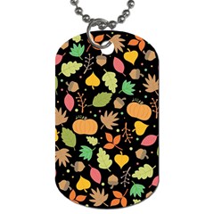 Thanksgiving Pattern Dog Tag (two Sides) by Valentinaart