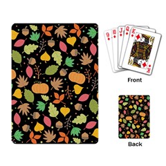 Thanksgiving Pattern Playing Cards Single Design by Valentinaart