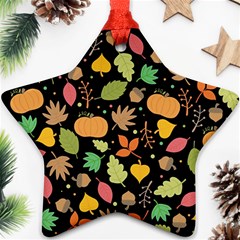 Thanksgiving Pattern Star Ornament (two Sides) by Valentinaart