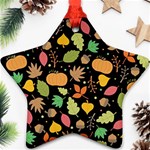 Thanksgiving pattern Star Ornament (Two Sides) Front