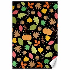 Thanksgiving Pattern Canvas 24  X 36  by Valentinaart