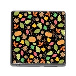 Thanksgiving pattern Memory Card Reader (Square 5 Slot) Front