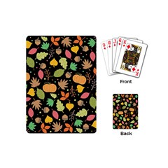 Thanksgiving Pattern Playing Cards (mini) by Valentinaart