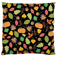 Thanksgiving Pattern Large Cushion Case (two Sides) by Valentinaart