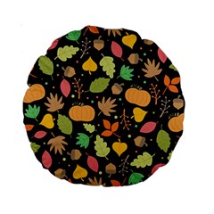 Thanksgiving Pattern Standard 15  Premium Round Cushions by Valentinaart