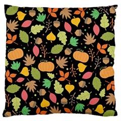 Thanksgiving Pattern Large Flano Cushion Case (one Side) by Valentinaart