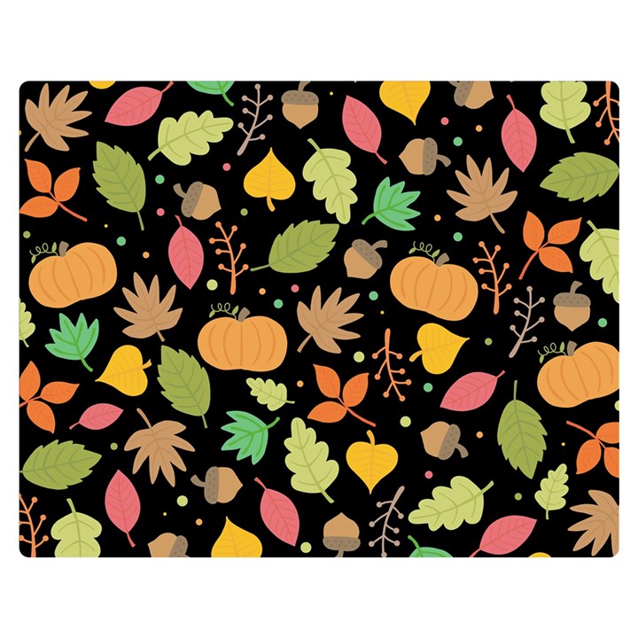 Thanksgiving pattern Double Sided Flano Blanket (Medium) 