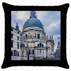 Santa Maria Della Salute Church, Venice, Italy Throw Pillow Case (black)