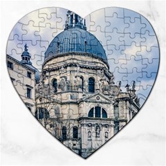 Santa Maria Della Salute Church, Venice, Italy Jigsaw Puzzle (heart) by dflcprintsclothing