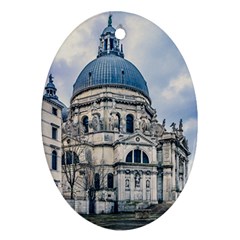 Santa Maria Della Salute Church, Venice, Italy Oval Ornament (two Sides) by dflcprintsclothing