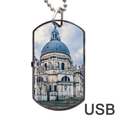 Santa Maria Della Salute Church, Venice, Italy Dog Tag Usb Flash (two Sides) by dflcprintsclothing