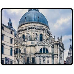 Santa Maria Della Salute Church, Venice, Italy Double Sided Fleece Blanket (medium)  by dflcprintsclothing