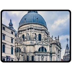 Santa Maria Della Salute Church, Venice, Italy Double Sided Fleece Blanket (large)  by dflcprintsclothing