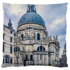 Santa Maria Della Salute Church, Venice, Italy Large Flano Cushion Case (one Side) by dflcprintsclothing