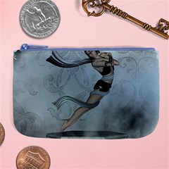 Wonderful  Fairy, Blue Colors Large Coin Purse by FantasyWorld7