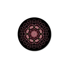 Fantasy Flowers Ornate And Polka Dots Landscape Golf Ball Marker (4 Pack) by pepitasart