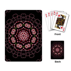 Fantasy Flowers Ornate And Polka Dots Landscape Playing Cards Single Design by pepitasart