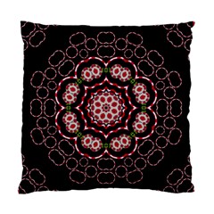 Fantasy Flowers Ornate And Polka Dots Landscape Standard Cushion Case (one Side) by pepitasart