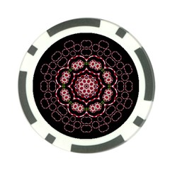 Fantasy Flowers Ornate And Polka Dots Landscape Poker Chip Card Guard (10 Pack) by pepitasart