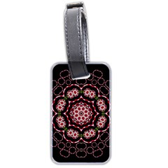 Fantasy Flowers Ornate And Polka Dots Landscape Luggage Tags (two Sides) by pepitasart