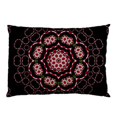 Fantasy Flowers Ornate And Polka Dots Landscape Pillow Case (two Sides) by pepitasart