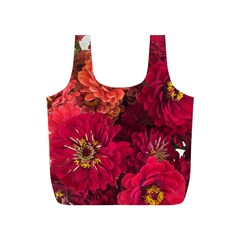 Peach And Pink Zinnias Full Print Recycle Bag (s)