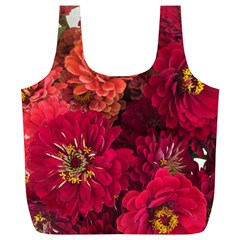 Peach And Pink Zinnias Full Print Recycle Bag (xl)