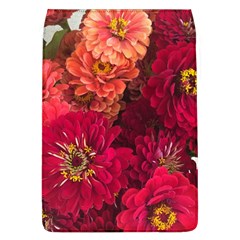 Peach And Pink Zinnias Removable Flap Cover (l) by bloomingvinedesign