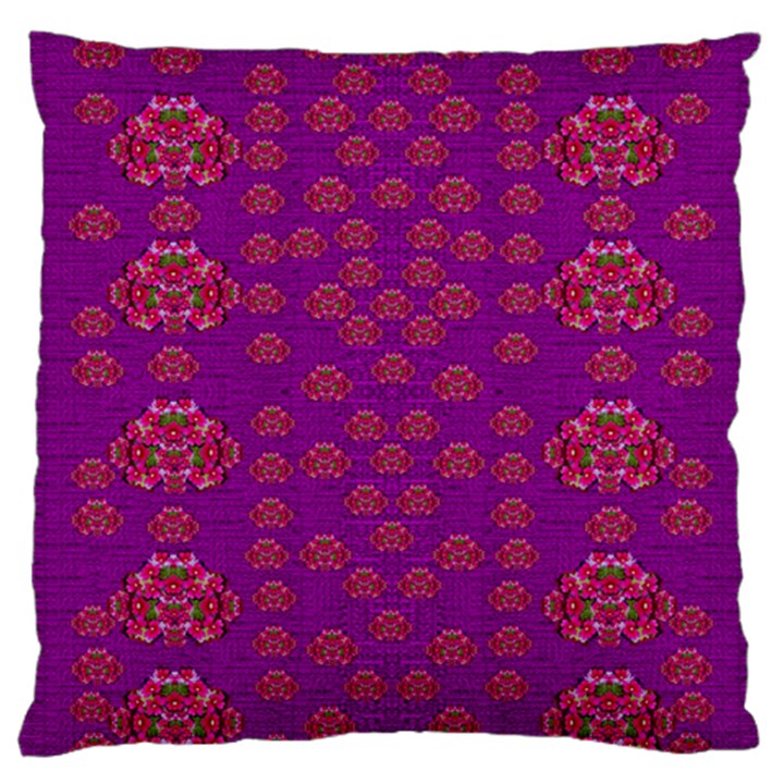 Seasonal Delight With Fantasy Flowers Large Cushion Case (One Side)