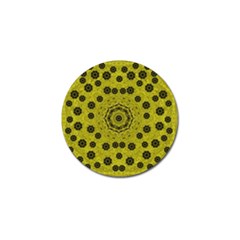 Gold For Golden People And Flowers Golf Ball Marker (4 Pack)