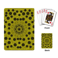 Gold For Golden People And Flowers Playing Cards Single Design by pepitasart