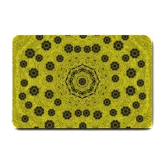 Gold For Golden People And Flowers Small Doormat  by pepitasart