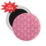 Pink Ribbon - breast cancer awareness month 2.25  Magnets (10 pack)  Front