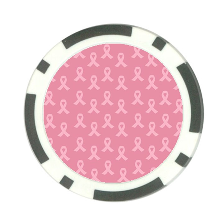 Pink Ribbon - breast cancer awareness month Poker Chip Card Guard (10 pack)