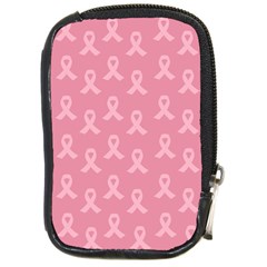 Pink Ribbon - Breast Cancer Awareness Month Compact Camera Leather Case by Valentinaart