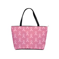 Pink Ribbon - Breast Cancer Awareness Month Classic Shoulder Handbag by Valentinaart