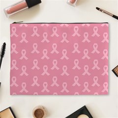 Pink Ribbon - Breast Cancer Awareness Month Cosmetic Bag (xl) by Valentinaart