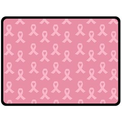 Pink Ribbon - Breast Cancer Awareness Month Fleece Blanket (large)  by Valentinaart