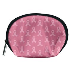 Pink Ribbon - Breast Cancer Awareness Month Accessory Pouch (medium) by Valentinaart