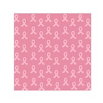 Pink Ribbon - breast cancer awareness month Small Satin Scarf (Square) Front