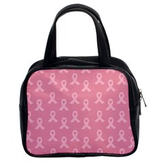 Pink Ribbon - Breast Cancer Awareness Month Classic Handbag (two Sides) by Valentinaart