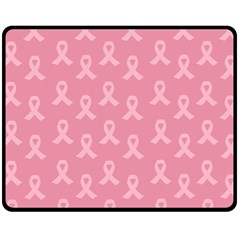 Pink Ribbon - Breast Cancer Awareness Month Fleece Blanket (medium)  by Valentinaart