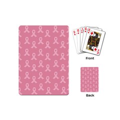 Pink Ribbon - Breast Cancer Awareness Month Playing Cards (mini) by Valentinaart