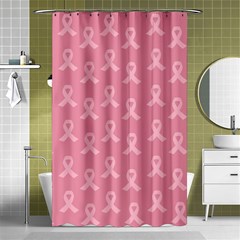 Pink Ribbon - Breast Cancer Awareness Month Shower Curtain 48  X 72  (small)  by Valentinaart